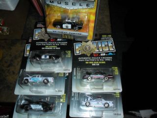 6 Car Lot Police 9998 Made Racing Champions Jada Toys Dub City Camaro Mustang
