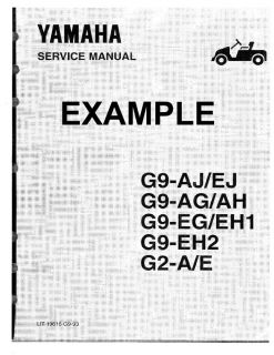Yamaha Golf Utility Cart Manuals Owners Service Repair Parts Lists IPL
