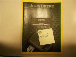 Original John Deere LT150 LT160 Lawn Mower Operator Manual  Tag ME26