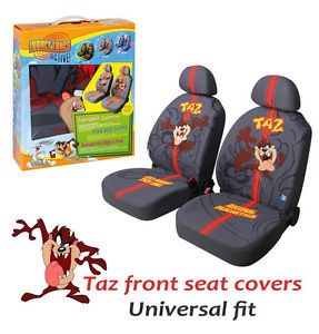 Taz Looney Tunes Warner Bros Front Car Seat Covers Including Head Rest Covers