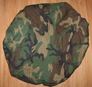 Military Woodland Camo Alice MOLLE ILBE Field Pack Ruck Backpack Tire Cover