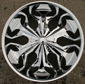 Akuza Reaper 508 22 x 9 5 Chrome Rims Wheels Trailblazer 6H 35