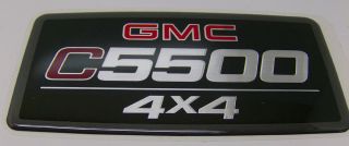 Hood Fender Emblem GMC C5500 4x4 Decal Sticker Topkick