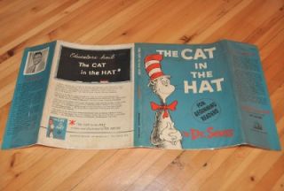 1st 1st 1st Ed Original Unclipped 200 200 Jacket The Cat in The Hat Dr Seuss