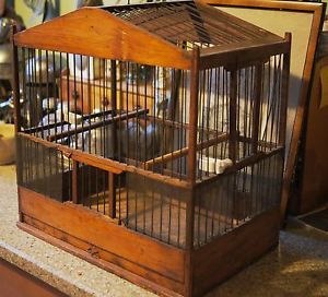 Great Primitive Antique Bird Cage Folk Art Country Piece Collectible