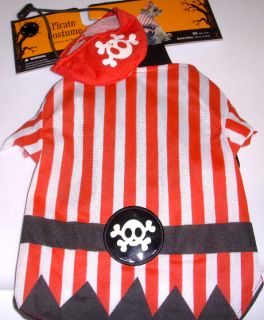 Pirate Dog Pet Costume XXS 6 8" NIP