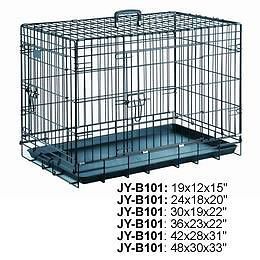 30" Epoxy Pet Dog Cat Cage Crate Kennel 30x19x22"