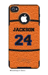 Custom Monogram Otterbox Commuter Phone Case iPhone 4 4S 5 Basketball Sports Fan