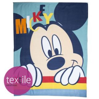 Disney Mickey Mouse Play Blue Boys Kids Soft Snuggle Plush Fleece Blanket Throw