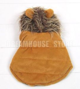 Brown Lion Dog Pet Halloween Costume Jacket Vest Clothes Apparel 5 Sz
