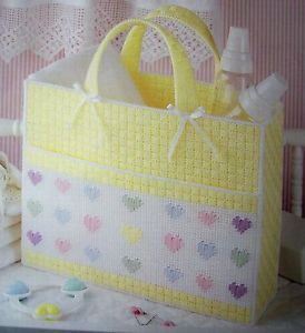 Heartwarming Baby Tote Plastic Canvas Pattern Diaper Bag Bonus Pattern