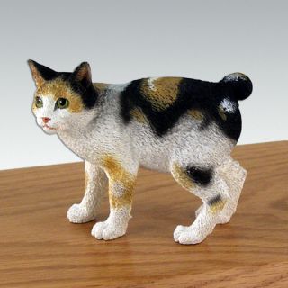 Cat Japanese BOBTAIL Tort White Figurine Pet