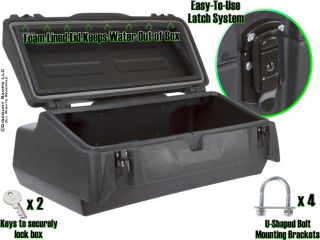 New ATV Rear Cargo Rack Storage Luggage Box Padded Seat Backrest ATV CB 8015
