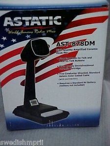 Astatic AST 878DM Amplified CB Ham Radio 6 Pin RCI Base Station Desk Microphone