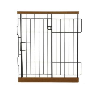 Expandable Pet Enclosure Wood Dog Crate with Floor Tray from