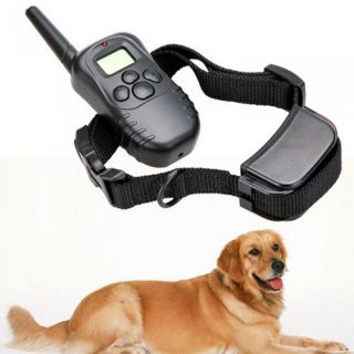 Waterproof Rechargeable 100LV Shock Vibra LED Remote Pet Dog Training Collar New