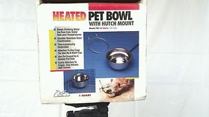 Electric Heated Winter Water Bowl Dish Pet Dog Cat Goat Rabbit Hutch Mount 1 Qt