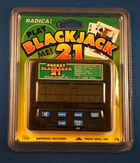 Pocket Blackjack 21 Radica Electronic Handheld LCD Game Travel Casino Vegas 2850