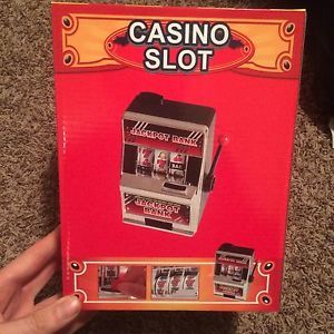 New Mini Casino Slot Machine Jackpot Piggy Savings Bank Kids Toy Vegas Game
