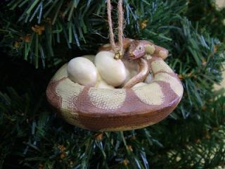 New Python w Egg Baby Snake Reptile Pet Snakes Christmas Ornament Herpetology