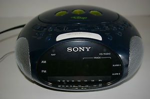 Sony Dream Machine ICF CD831 Psyc Compact CD Player Clock Radio Blue