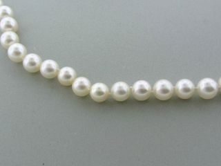 Estate 14k White Gold Diamond 7 2mm 7 8mm Saltwater Pearl Necklace