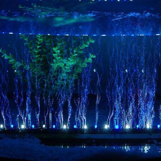 New Aquarium Fish Tank Beaming Underwater Submersible Air Bubble Safe LED Lights