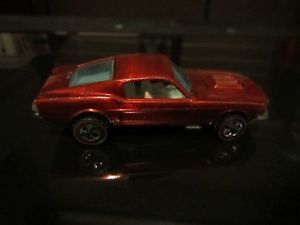 Vintage Hot Wheels Redline Custom Mustang Red White Interior Closed Scoops