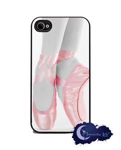 Pink Ballet Pointe Shoes iPhone 4 4S Slim Case Cell Phone Cover Dance