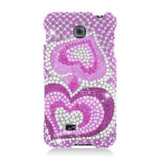 For LG Escape P870 Cover Bling Diamond Rhinestones Hard Cell Phone Accessory