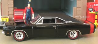 1969 Dodge Charger R T 440 Opening Hood Red Line RRs 1 64 Diecast 1 of 4500