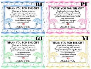 Unique Personalized Baby Shower Umbrella Party Invitations or Thank You Cards
