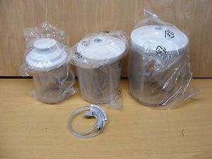 3 New FoodSaver Vacuum Snail Round Canisters Universal Cap Tube Sealer 25 50 80