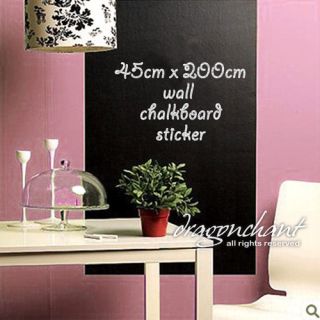 Roll of 45CMX2M Long Chalkboard Wall Decal Large Vinyl Sticker with Free Chalks