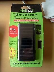 Hot Tips Solar Cell Battery Charger Cell Phone iPhone Micro USB 245766