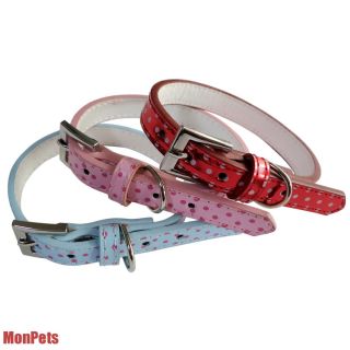 Small Dog Collar PU Leather Polka Dots Cat Dog Collars Pet Supplies Pet Gift Hot