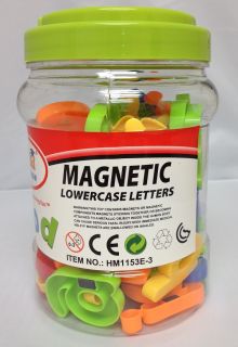 First Classroom 78 Magnetic Alphabet Lowercase Letters in Storage Jar New