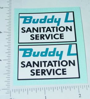 Buddy L Sanitation Service Truck Stickers BL 029