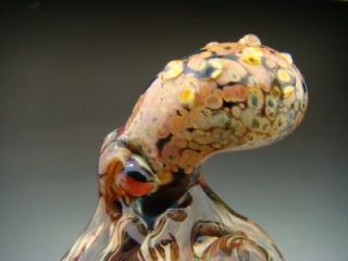 Octopus Art Glass Paperweight Sculpture Aquarium Figurine Ocean Sea Life Boro KT