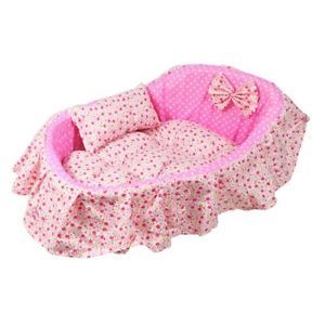 Pink Pet Supply Dog Cat Sleeping Bed Soft Cozy Nest Plush Cushion Pillow Small