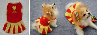 Cute Small Pet Dog Clothes T Shirt Shirts Dress Vest Size XS s M L 