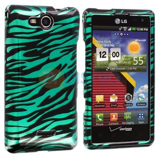 Rainbow Zebra Black Hard Design Skin Case Cover for LG Lucid 4G VS840 Phone