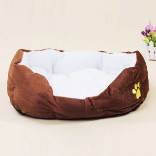 Hot Sale Lovely Small Pet Nest Dog Cat Sherpa Bed Soft Warm Doghouse Coffee