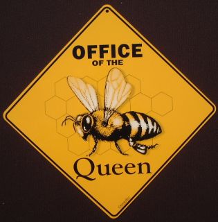 Bee Crossing Sign Office Decor Queen Hive Apiary Honey