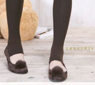 Women Warm Winter Knit Pattern Pants Tights Leggings