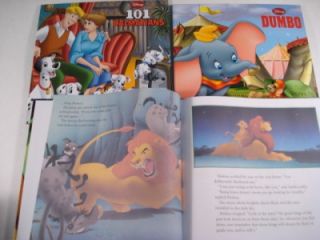 Disney 4 Kids Reading Classics Hardcover Books Set Story Time Learn to Read Gift