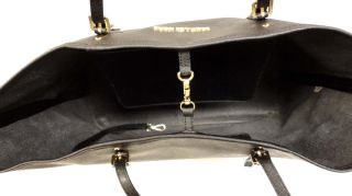 Authentic Michael Kors Travel Saffiano Black Leather Tote Handbag MSRP $278 00