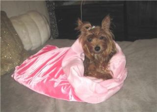 Baby Pink Faux Fur Cuddle Snuggle Sack Blanket Dog Cat Pet Bed Choose