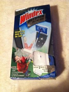 Windex Outdoor All in One Glass Window Cleaning Tool Head Handle Pole Pad Kit