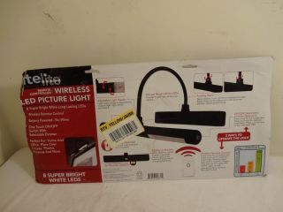 Rite Lite LPL601XLBRC Wireless 8 LED Picture Light with Remote Control Black